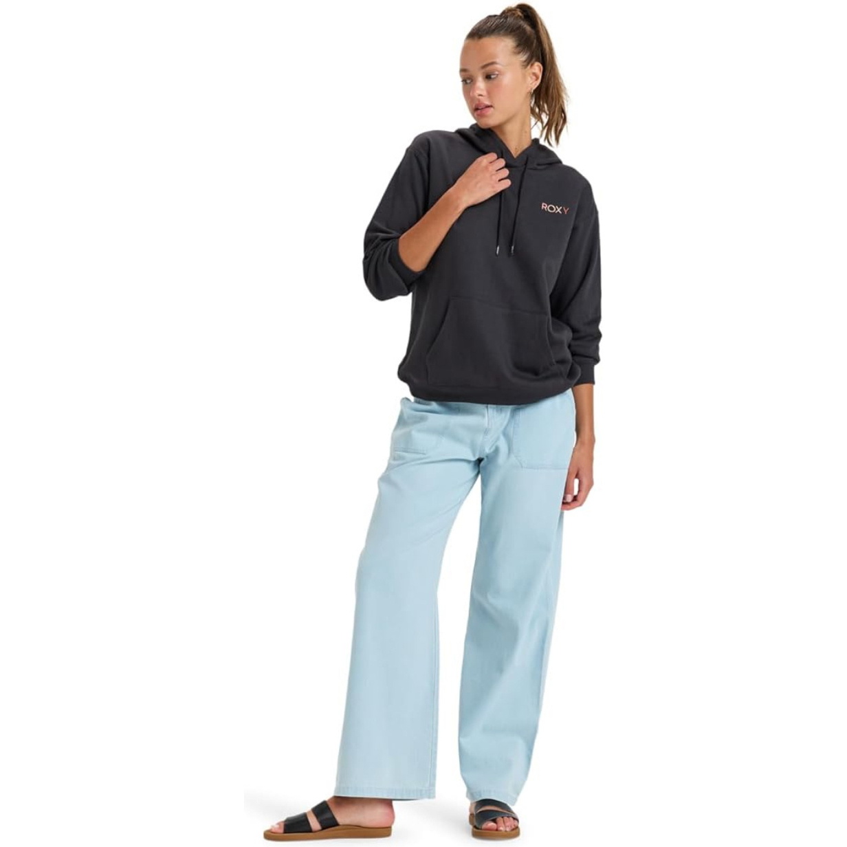 2025 Roxy Womens Saturdaze Pullover Hoodie ERJFT04996 - Phantom